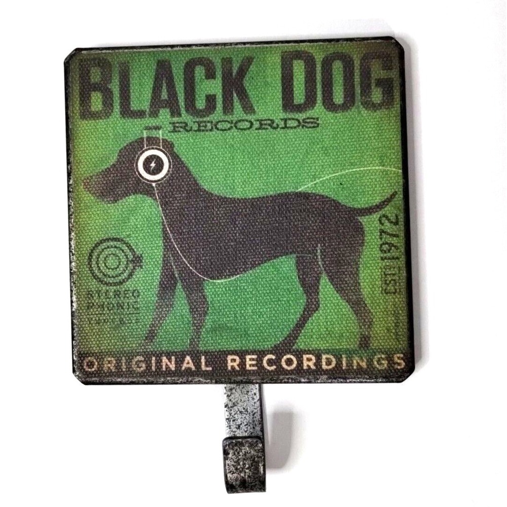 Demdaco - Dogs Rock - Retro Style Dog Leash Holder Black Dog Records Design